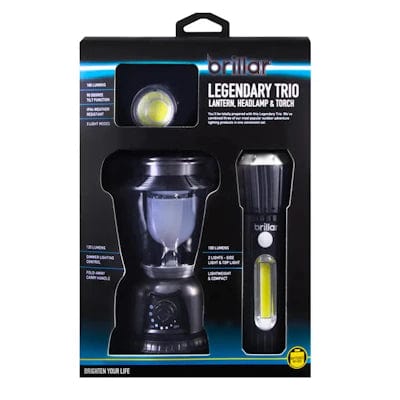Brillar Camping Torch Legendary Trio Lantern,Headlamp & Torch