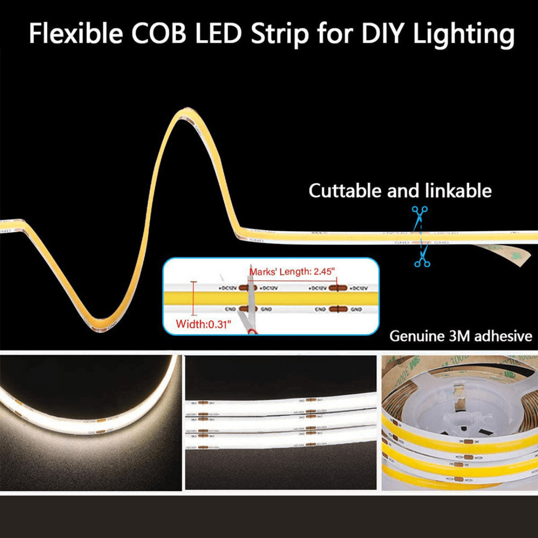 Buy Dot Free COB IP20 Indoor 5 meter Strip Light Kit from Green Earth