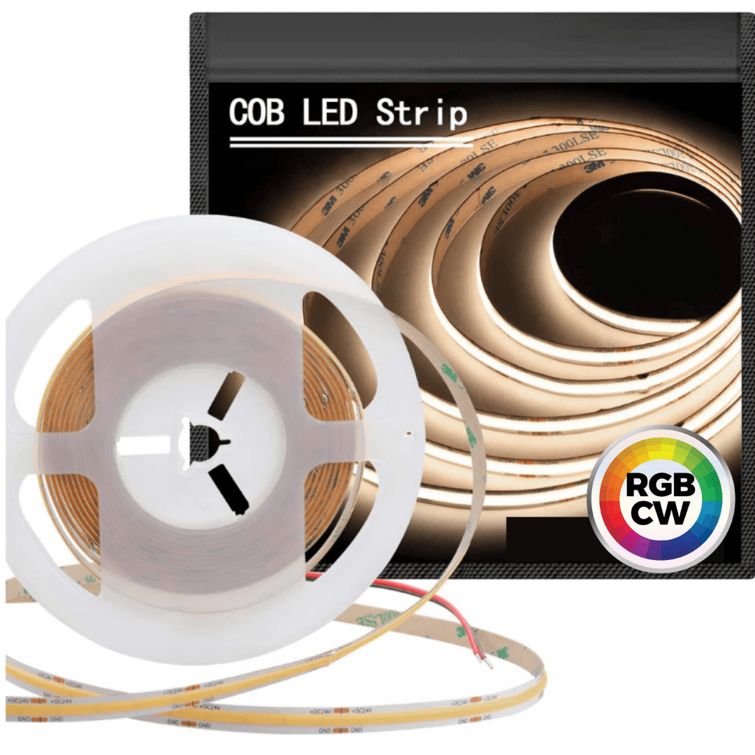 Green Earth Lighting Australia Strip Kit DIY 5 meter RGB+4K Cobra Pro Indoor COB Dot Free Strip Light Kit - 80W KITIP2075WRGBCW
