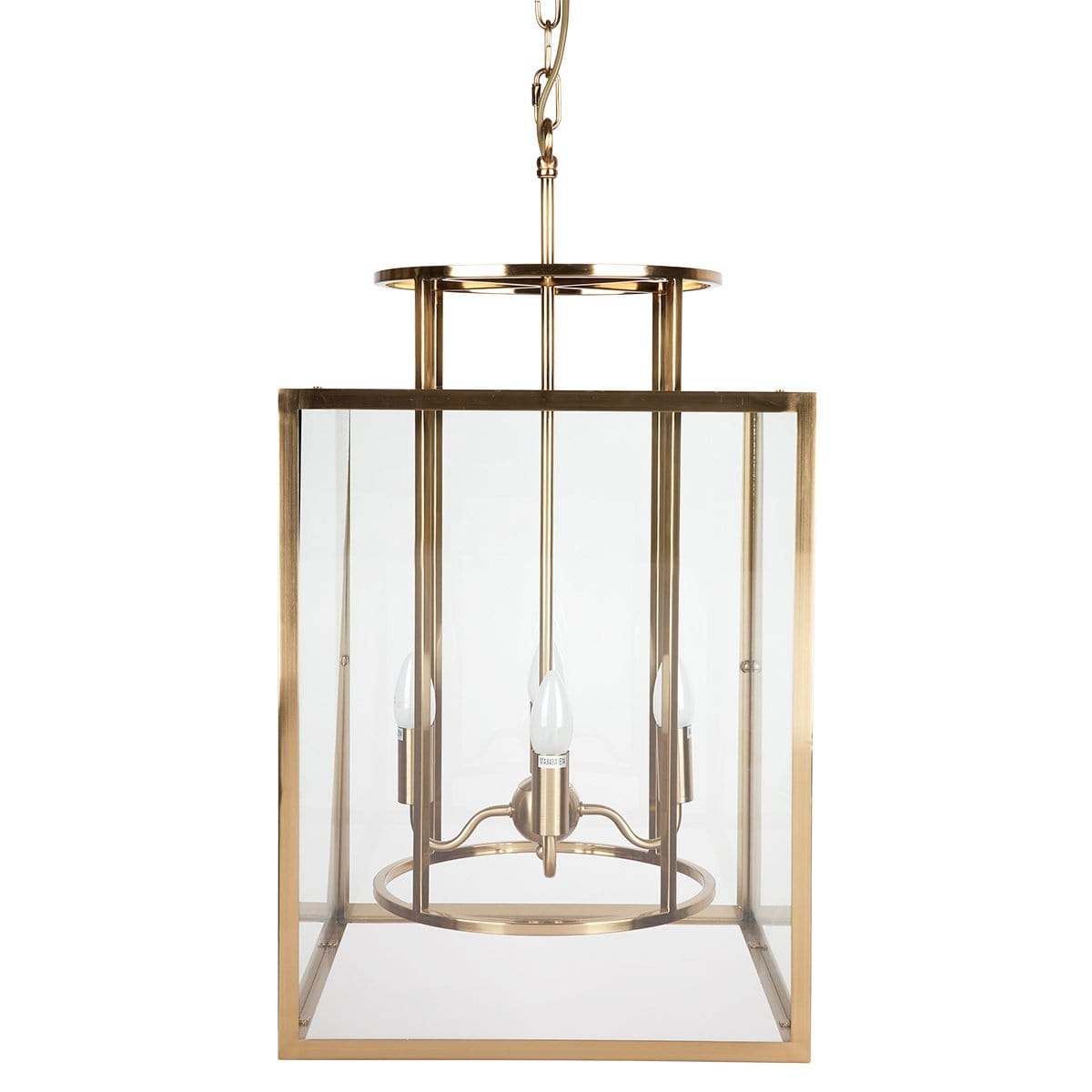CAFE Lighting & Living Chandeliers CONCORD LARGE Brass Glass Pendant 20712