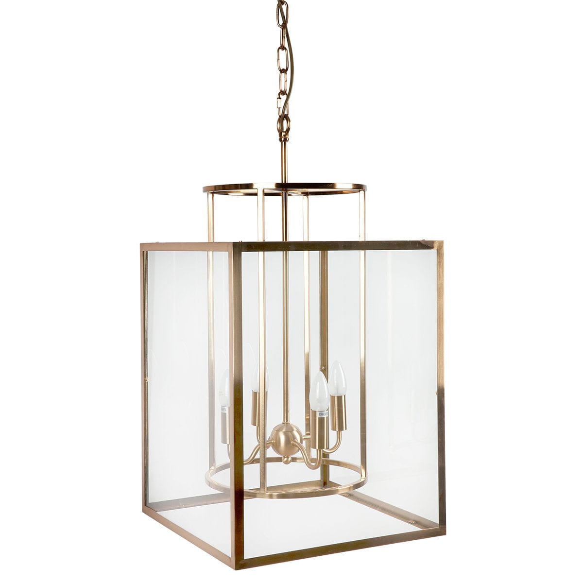CAFE Lighting & Living Chandeliers CONCORD LARGE Brass Glass Pendant 20712