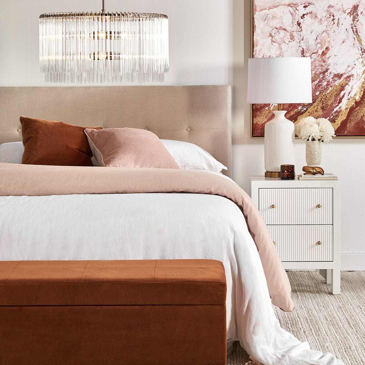 Camille Table Lamp White