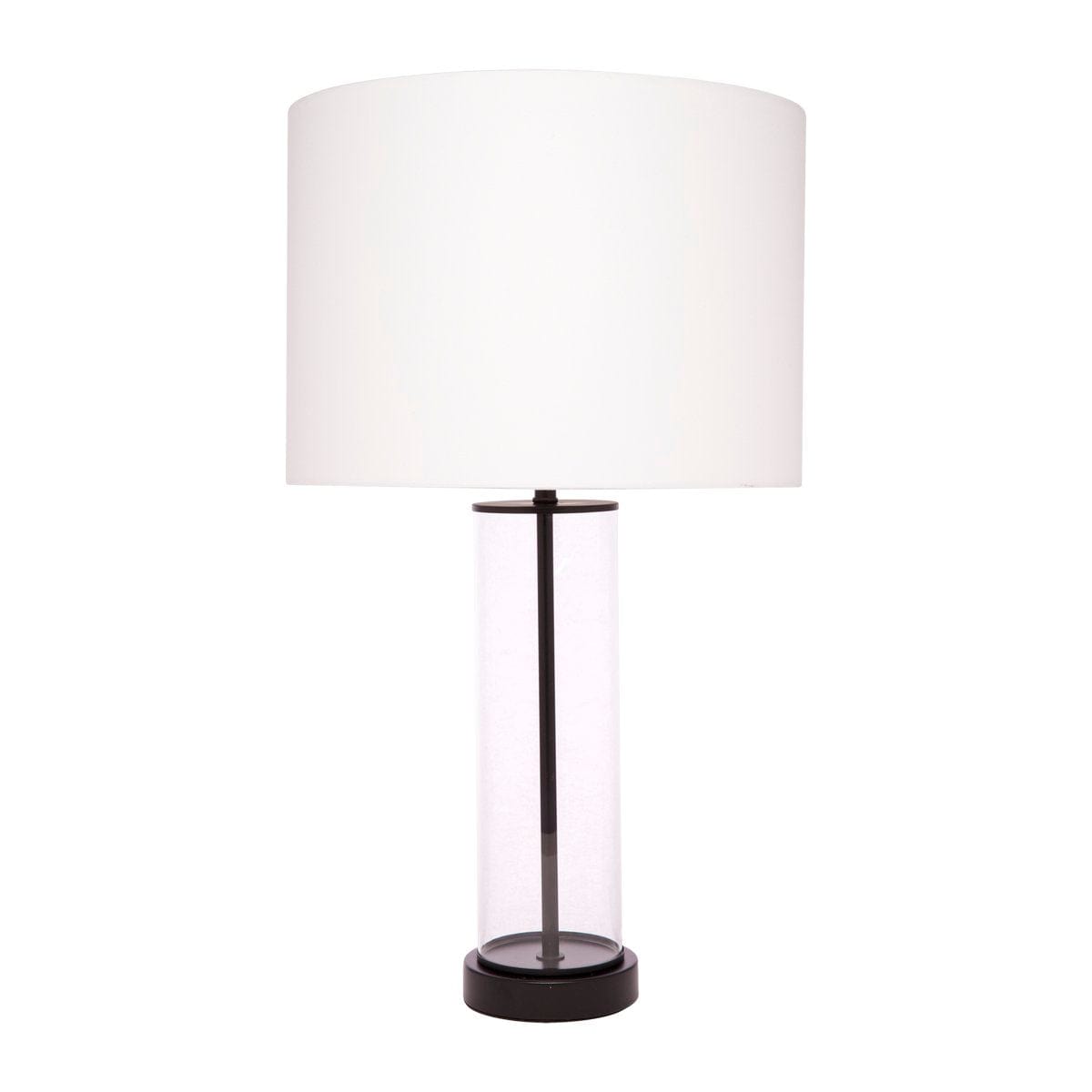 CAFE LIGHTING & LIVING Table Lamp East Side Table Lamp - Black with White Shade 12360