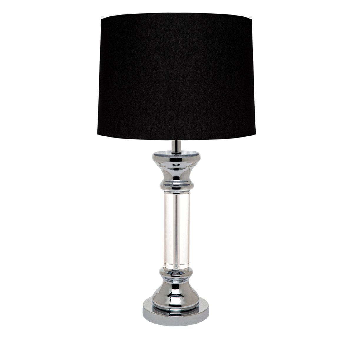 CAFE LIGHTING & LIVING Table Lamp Figaro Chrome Table Lamp - Black 13348
