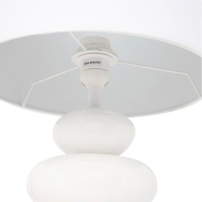 CAFE LIGHTING & LIVING Table Lamp Koa Table Lamp - White Matt Ceramic 12231