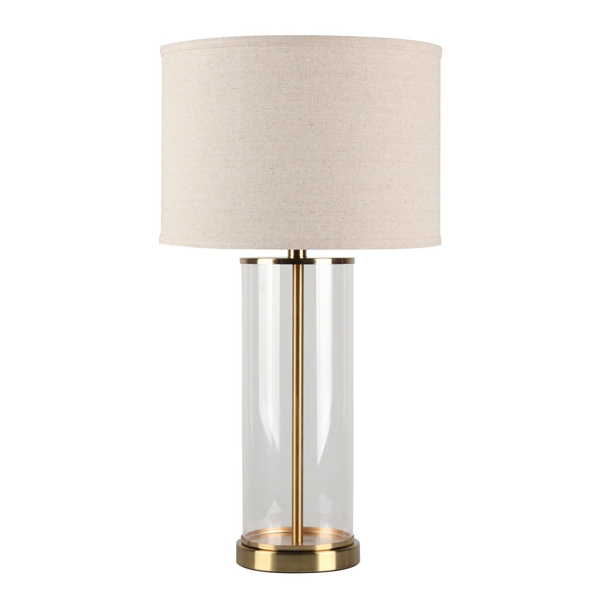 CAFE LIGHTING & LIVING Table Lamp Left Bank Table Lamp - Brass w Natural Shade B12269