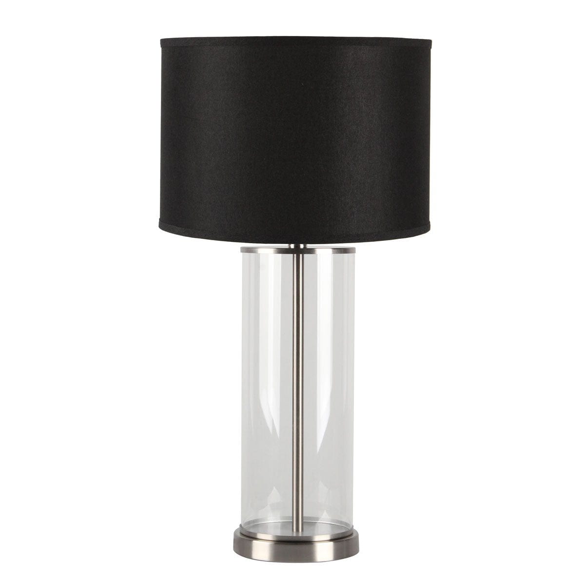 CAFE LIGHTING & LIVING Table Lamp Left Bank Table Lamp - Nickel w Black Shade B12263