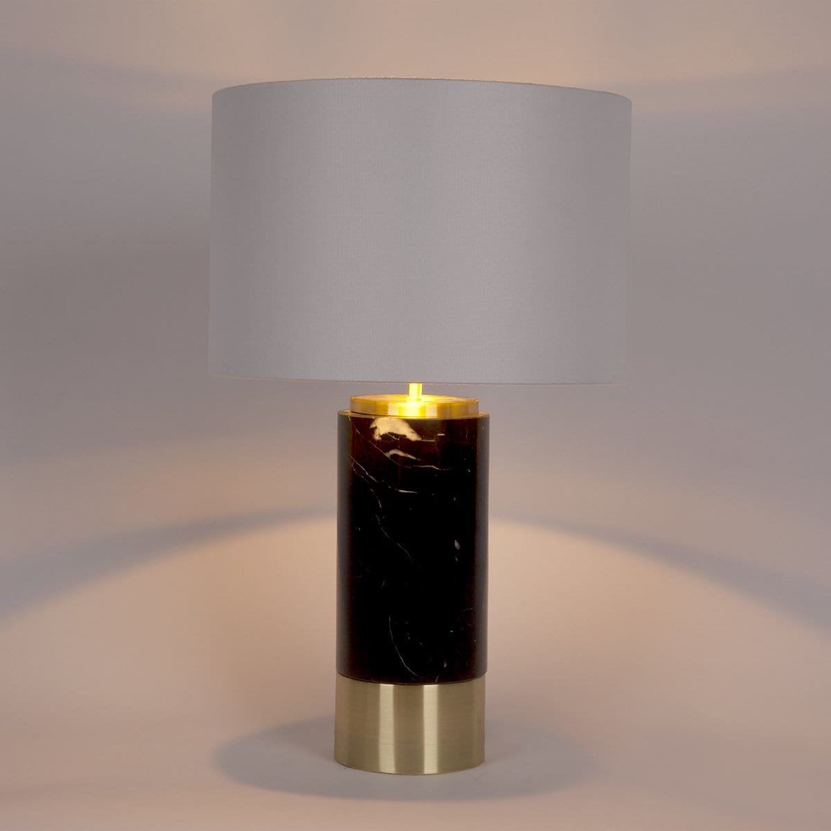 CAFE LIGHTING & LIVING Table Lamp Paola Marble Table Lamp - Black w White Shade B12272