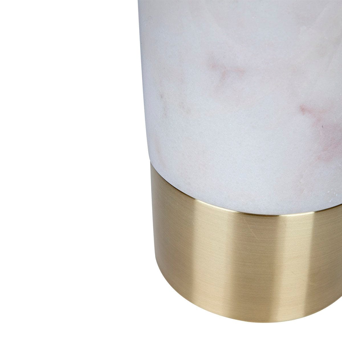 CAFE LIGHTING & LIVING Table Lamp Paola Marble Table Lamp - White w Black Shade B11554