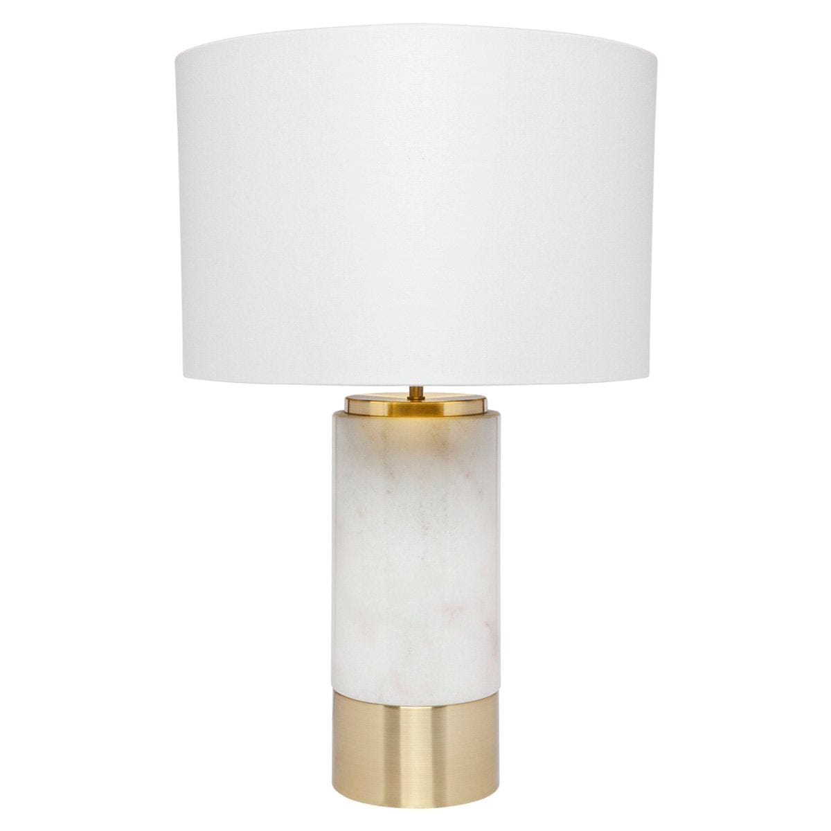 CAFE LIGHTING & LIVING Table Lamp Paola Marble Table Lamp - White w White Shade B12271