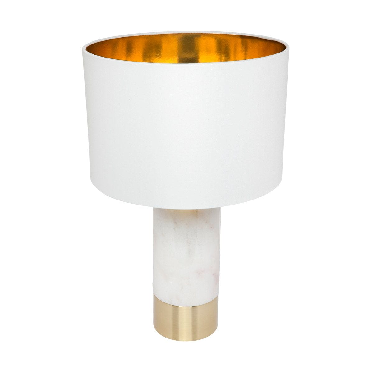 CAFE LIGHTING & LIVING Table Lamp Paola Marble Table Lamp - White w White Shade B12271