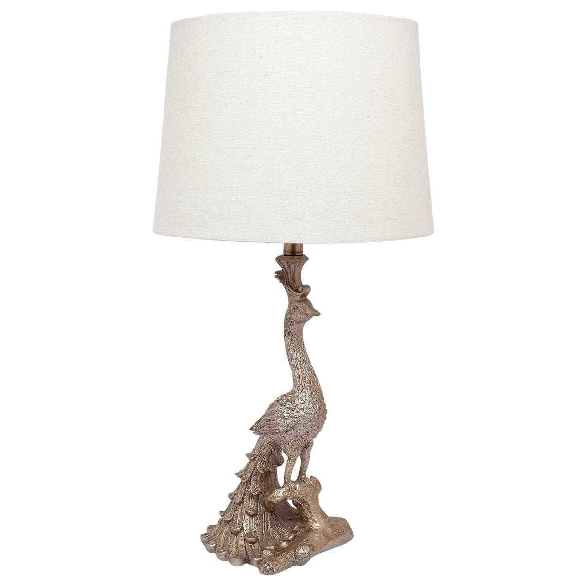 CAFE LIGHTING & LIVING Table Lamp Peacock Table Lamp - Champagne Gold 11627