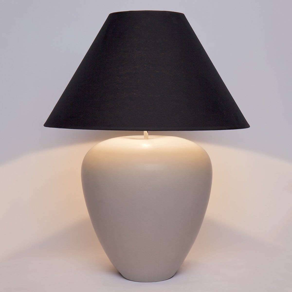 CAFE LIGHTING & LIVING Table Lamp Picasso Table Lamp - Natural w Black Shade B13296
