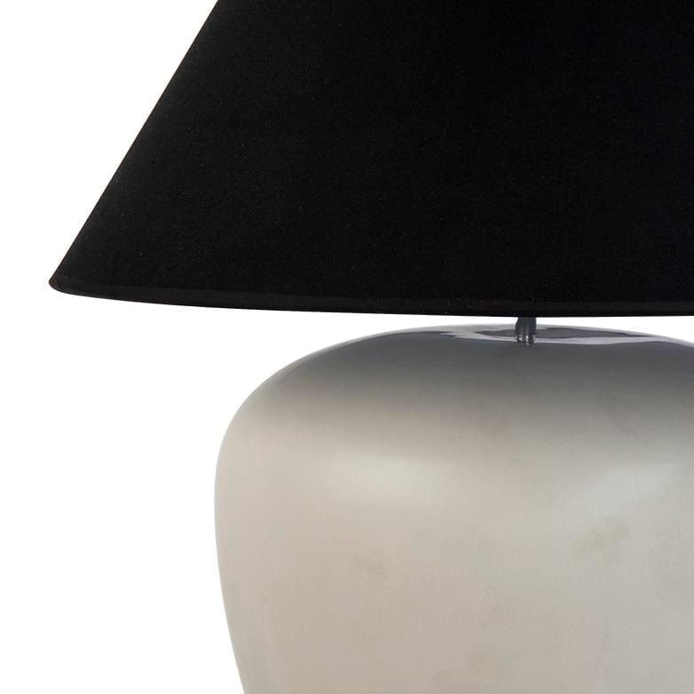 CAFE LIGHTING & LIVING Table Lamp Picasso Table Lamp - Natural w Black Shade B13296