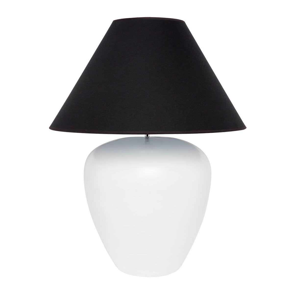 CAFE LIGHTING & LIVING Table Lamp Picasso Table Lamp - White w Black Shade B13294