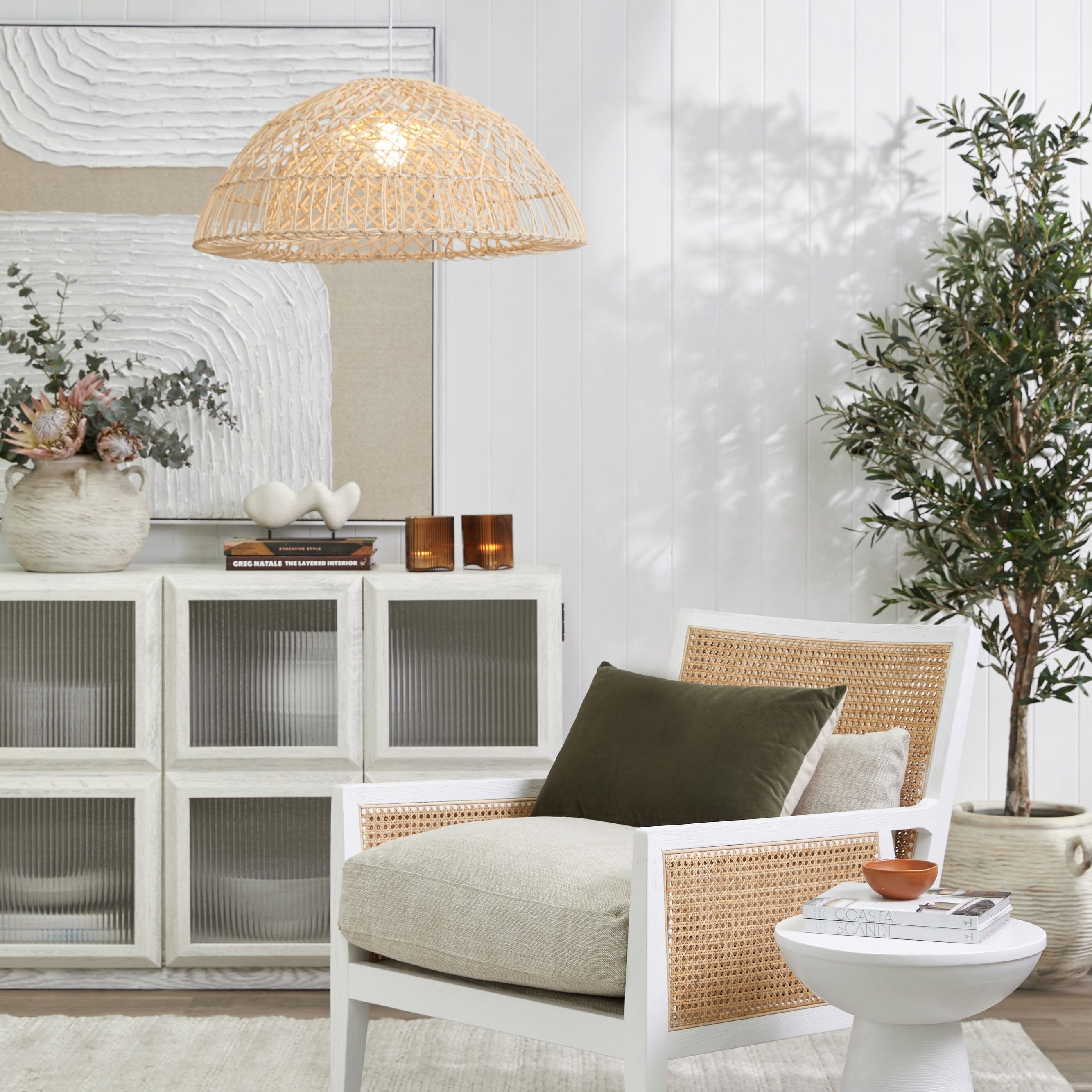 Green Earth Lighting Australia Home & Garden > Lighting Longport Rattan Dome Pendant 20791