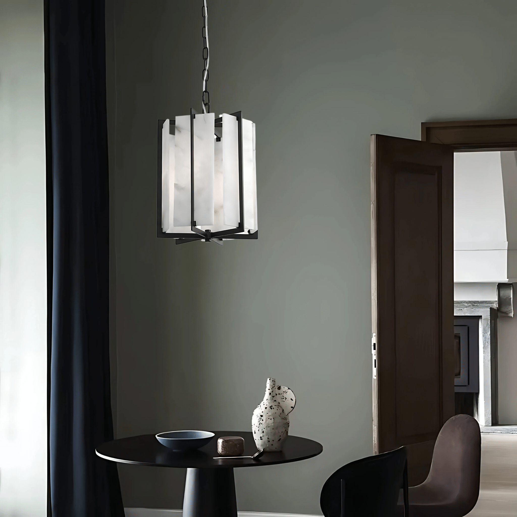 Green Earth Lighting Australia Home & Garden > Lighting Fixtures Palermo Black Alabaster Pendant 20814