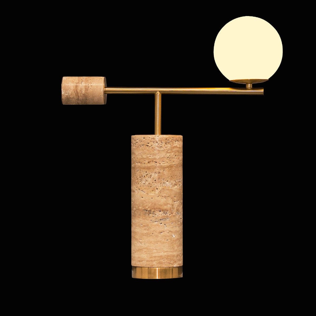 Green Earth Lighting Australia Table Lamp Zamora Travertine Table Lamp - Sand 12411