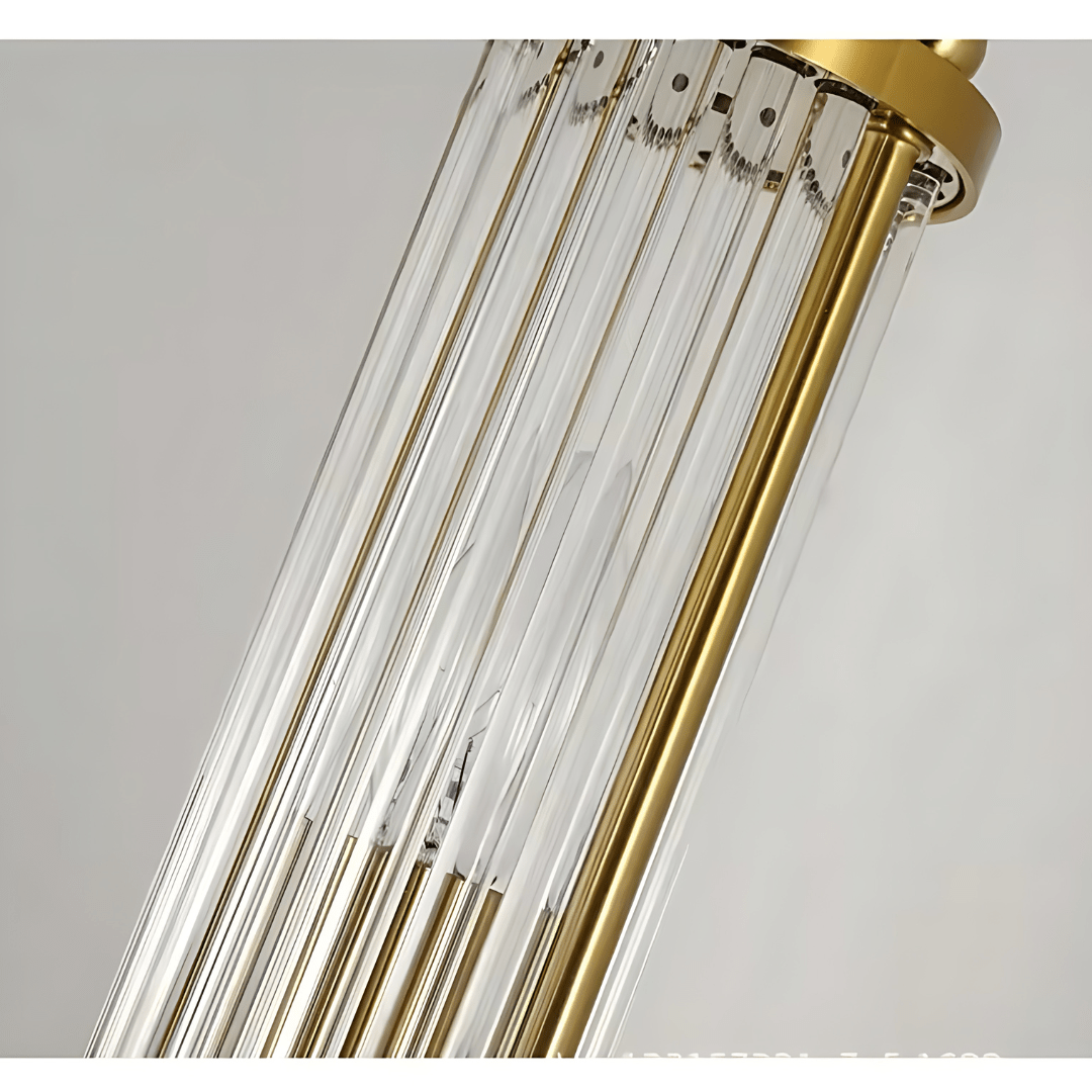 Green Earth Lighting Australia Home & Garden > Lighting Fixtures Räfflad Brass 2 Light Ribbed Glass Wall Light TIEMPO1