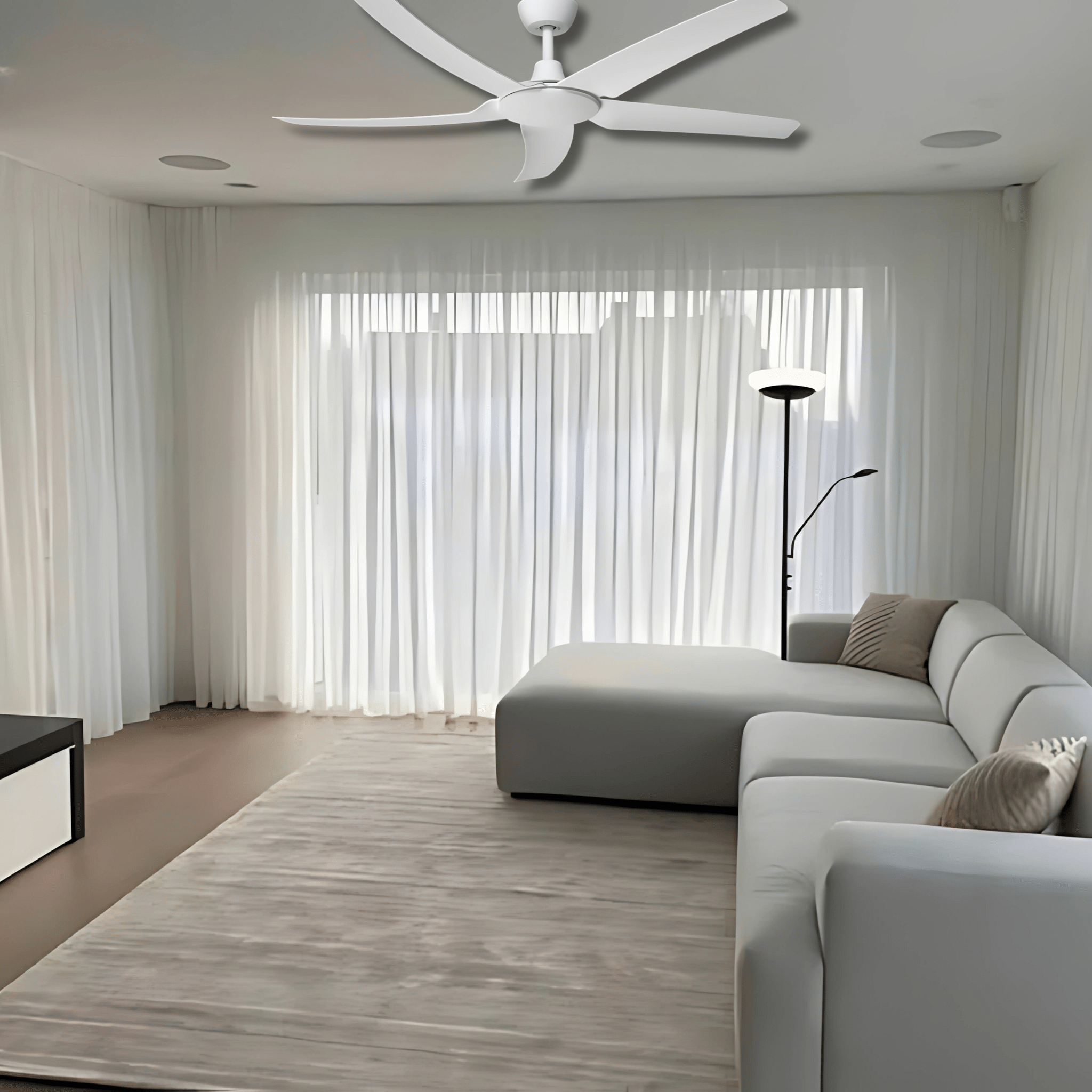 Green Earth Lighting Australia Ceiling Fan HOVER 56" White DC Ceiling Fan with Remote 60061