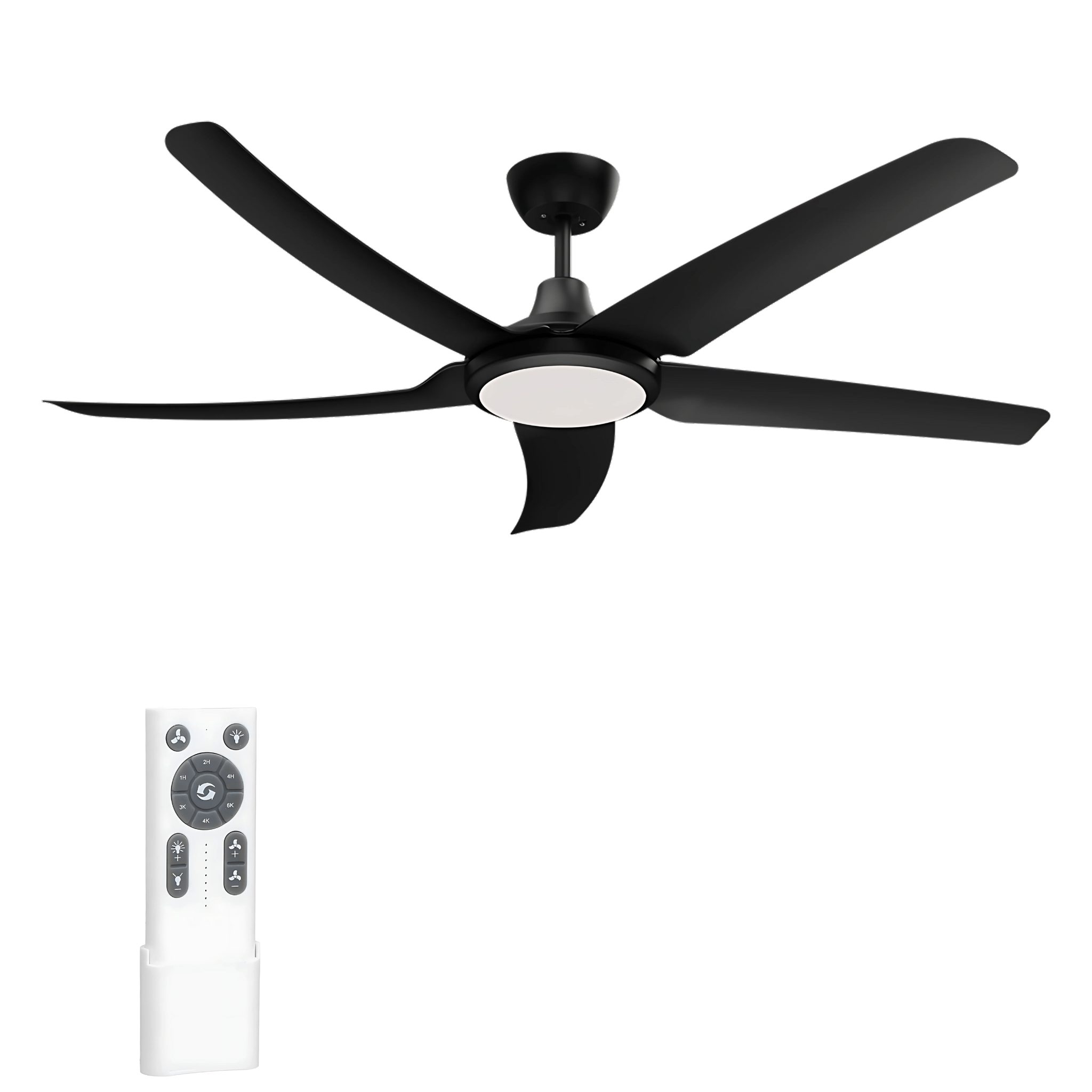 Green Earth Lighting Australia Ceiling Fan HOVER 56" Black DC Ceiling Fan with Remote & CCT LED Light 60070