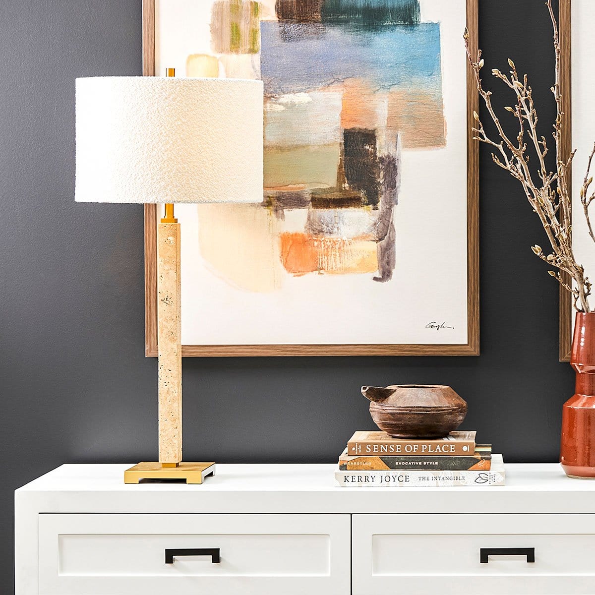 Green Earth Lighting Australia Table Lamp Essex Marble Table Lamp - Natural B12449