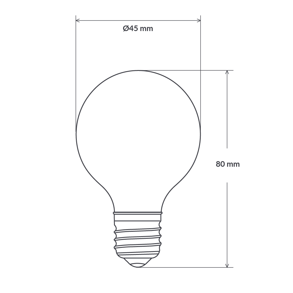 LiquidLEDs Lighting Edison Bulbs Festoon Bulb 1W Fancy Round Shatterproof LED Light Bulb in Extra Warm White F127-G45-C-22K