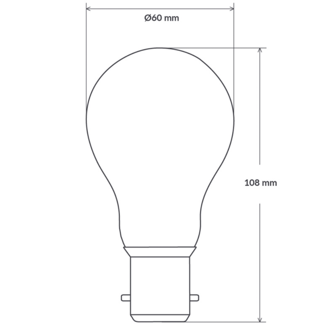 Green Earth LED Globes 9W = 75W 970lm B22 Crown Silver GLS Dimmable F922-A60-SC