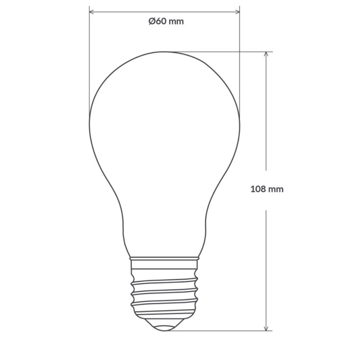 Green Earth LED Globes 9W = 75W 970lm E27 Crown Silver GLS Dimmable F927-A60-SC