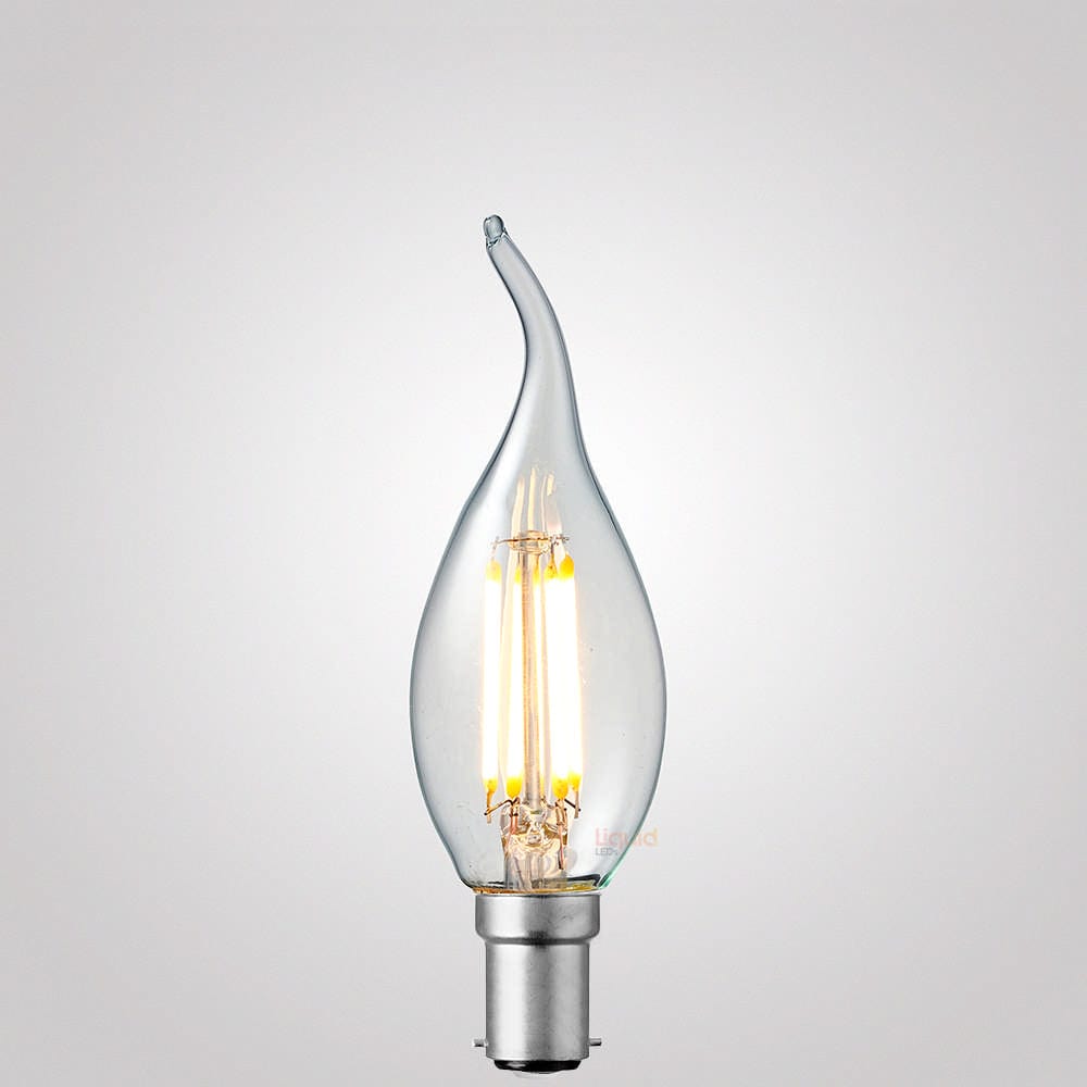 Green Earth Lighting Australia Candle Bulbs 4W Flame Tip Candle Dimmable LED Bulb (B15) Clear in Warm White F415-C35T-C-27K