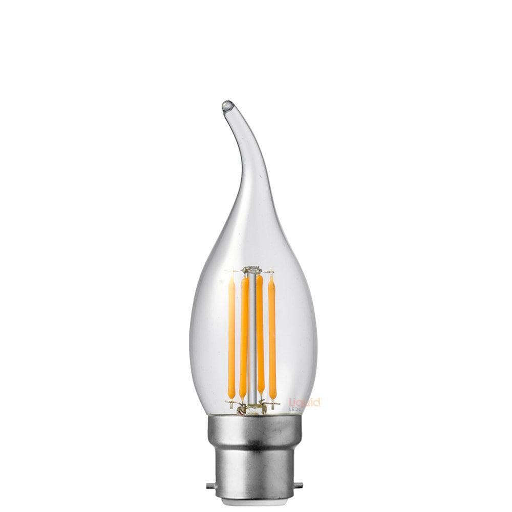 Green Earth Lighting Australia Candle Bulbs 4W Flame Tip Candle Dimmable LED Bulb (B22) Clear in Warm White F422-C35T-C-27K
