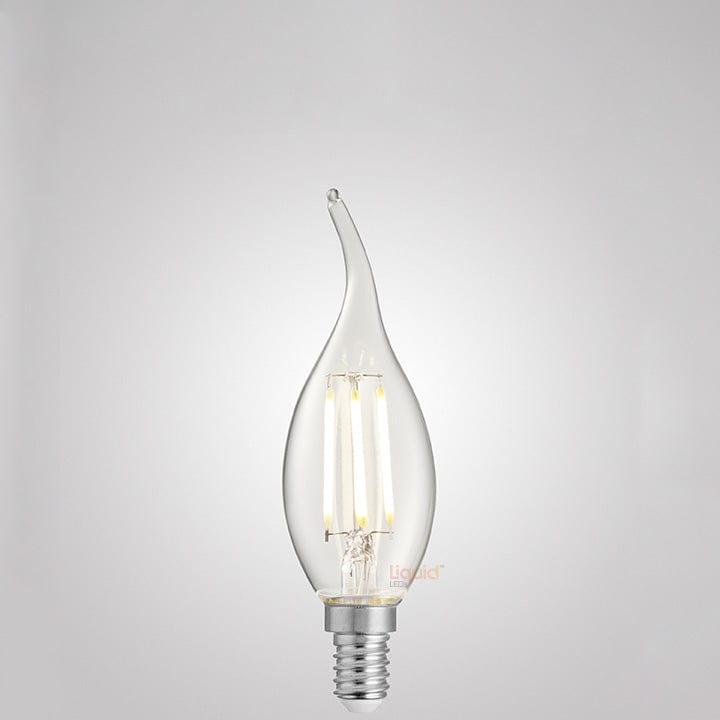 Green Earth Lighting Australia Candle Bulbs 4W Flame Tip Candle Dimmable LED Bulb (E14) Clear in Natural White F414-C35T-C-40K
