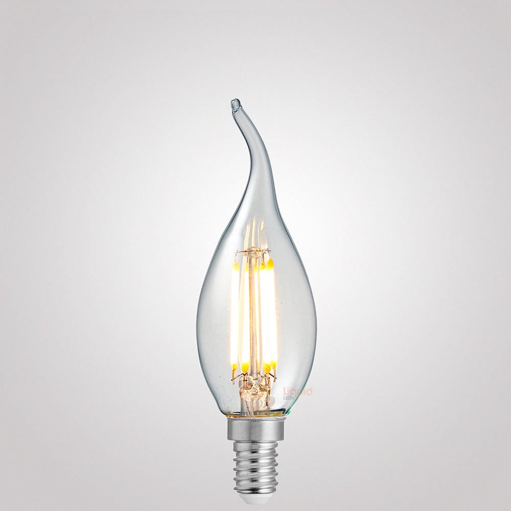 Green Earth Lighting Australia Candle Bulbs 4W Flame Tip Candle Dimmable LED Bulb (E14) Clear in Warm White F414-C35T-C-27K