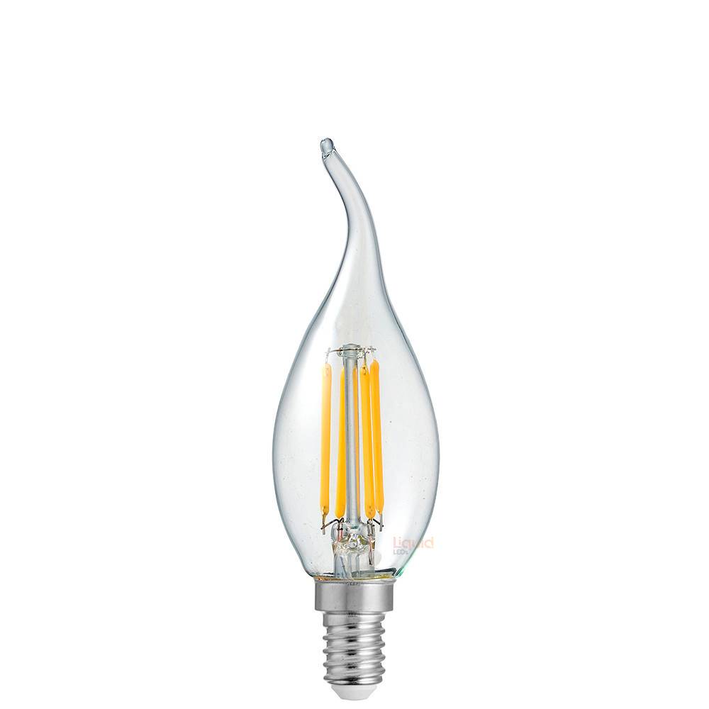 Green Earth Lighting Australia Candle Bulbs 4W Flame Tip Candle Dimmable LED Bulb (E14) Clear in Warm White F414-C35T-C-27K