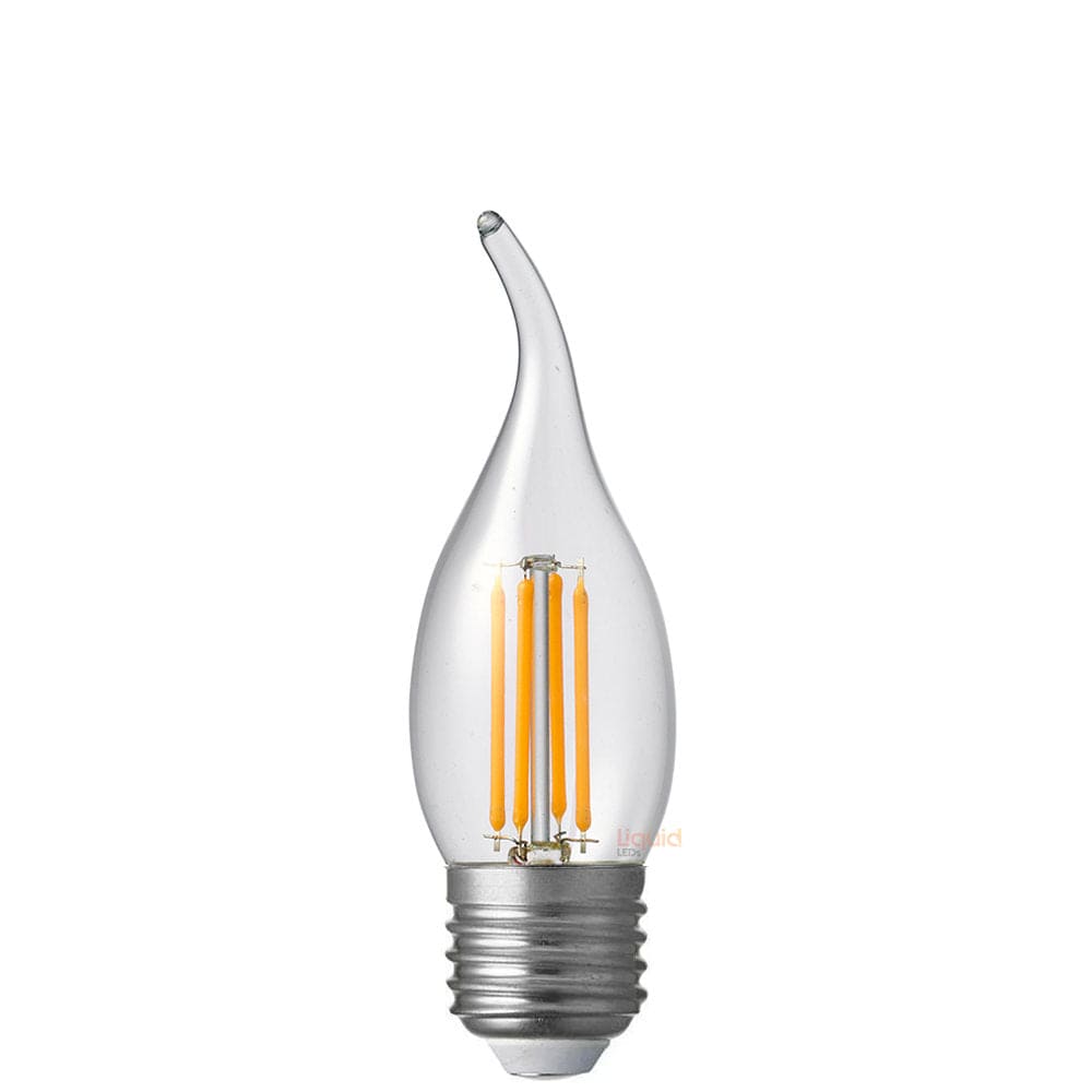Green Earth Lighting Australia Candle Bulbs 4W Flame Tip Candle Dimmable LED Bulb (E27) Clear in Warm White F427-C35T-C-27K