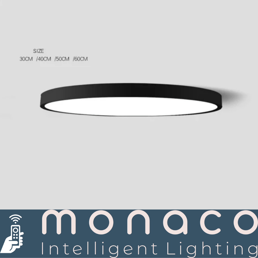 Green Earth Lighting Australia Ceiling Light 30cm LED Tri-Colour Select Dimmable Slim Oyster - Intelligent by remote MONACO18W