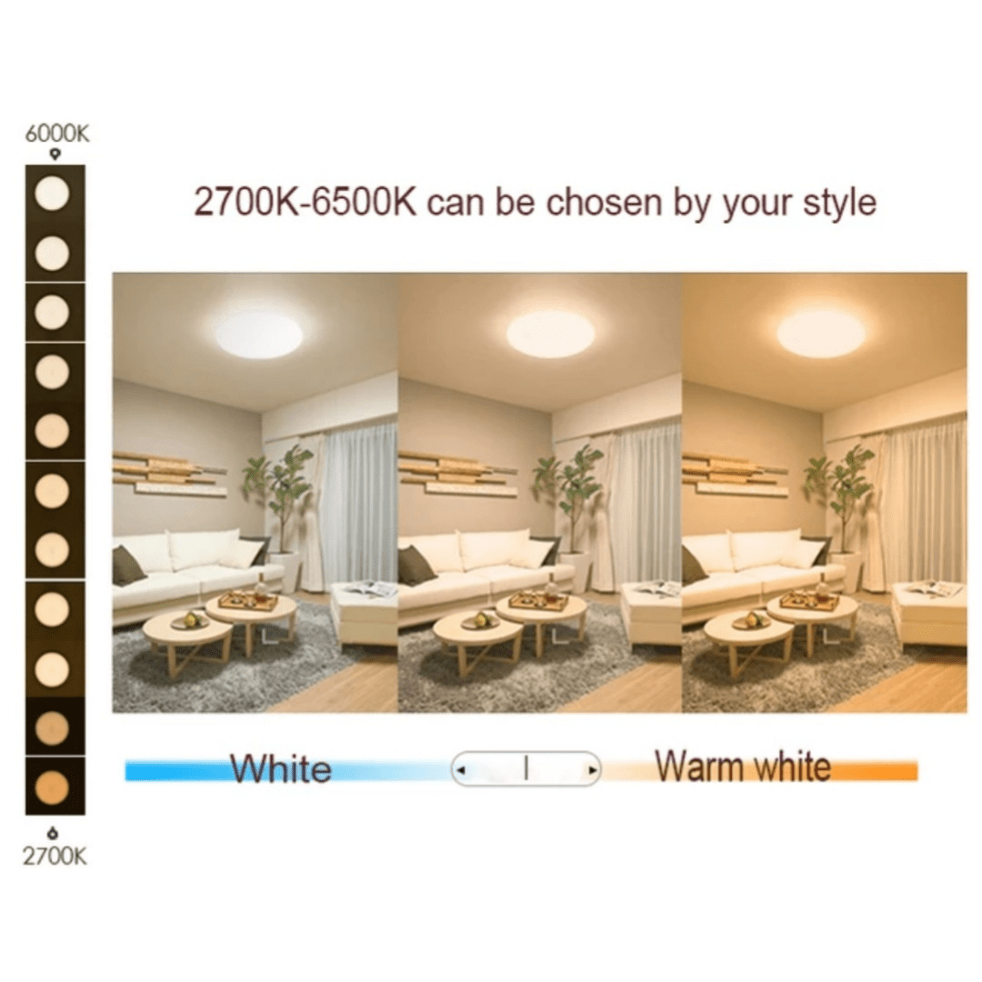 Green Earth Lighting Australia Ceiling Light 30cm LED Tri-Colour Select Dimmable Slim Oyster - Intelligent by remote MONACO18W