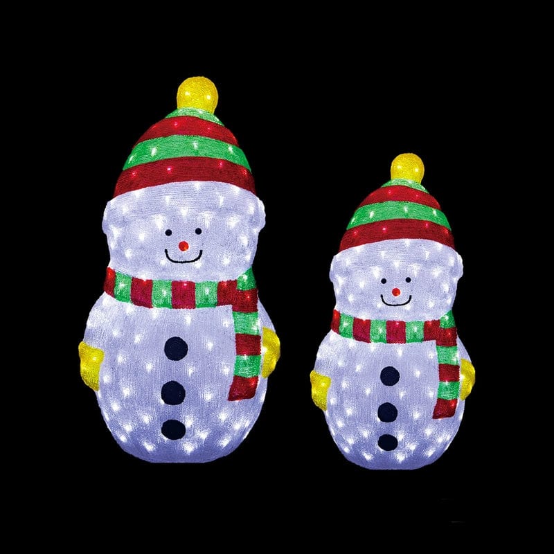 Green Earth Lighting Australia Christmas Figure Acrylic LED Snowman - 2 Size - Xmas Outdoor Decoration