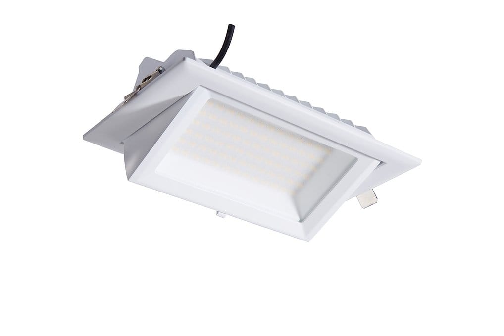 Green Earth Lighting Australia Commercial White 40W Tri-Colour Selectable LED Rectangular Shoplighter LED/38W/TC/RECT/WH