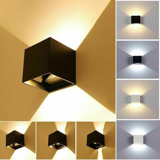 Green Earth Lighting Australia Exterior Wall Light CUBE Matte Black 6W LED Beam Adjustable Up/Down Wall Light