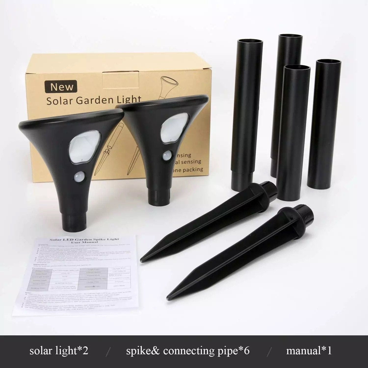 Green Earth Lighting Australia Garden Nebula Solar PIR Spike Twin Pack Kit - 6000K NEBULA6K