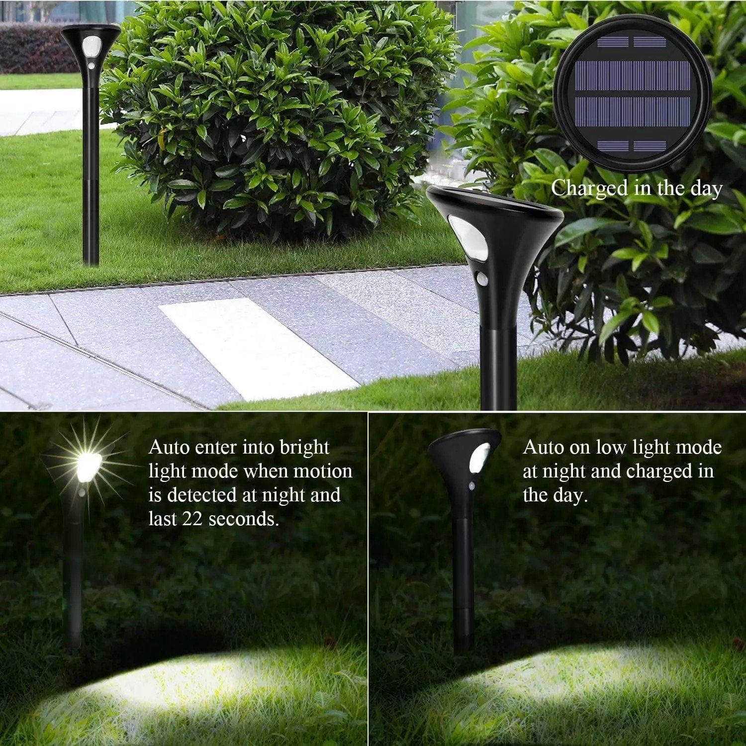 Green Earth Lighting Australia Garden Nebula Solar PIR Spike Twin Pack Kit - 6000K NEBULA6K