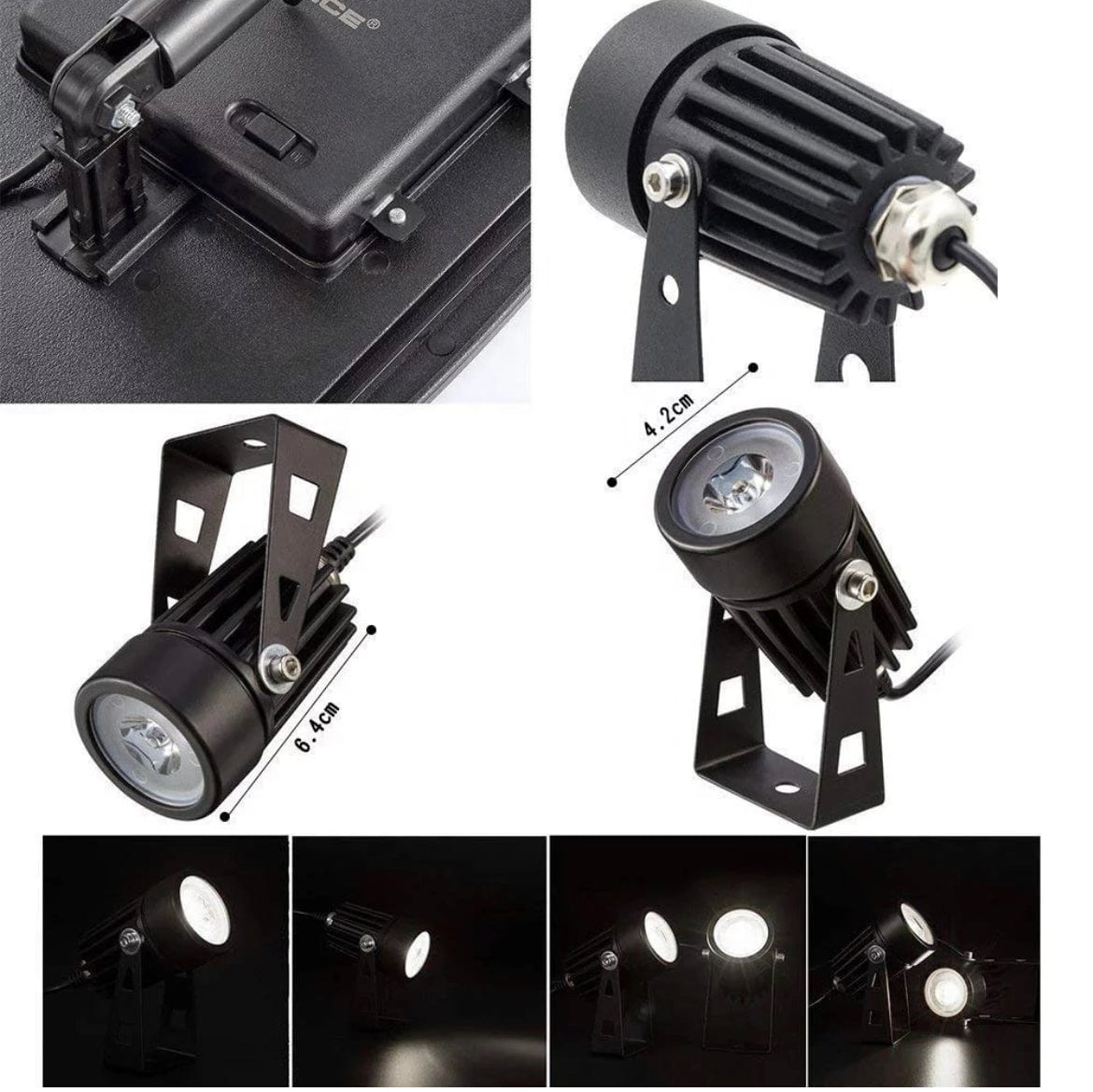 Green Earth Lighting Australia Garden Series II Professional Grade 3000K 4 Piece DIY LED Solar 4 in 1 Garden Spike Kit MONET3K