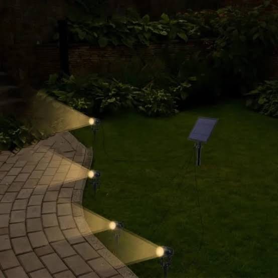 Green Earth Lighting Australia Garden Series II Professional Grade 3000K 4 Piece DIY LED Solar 4 in 1 Garden Spike Kit MONET3K