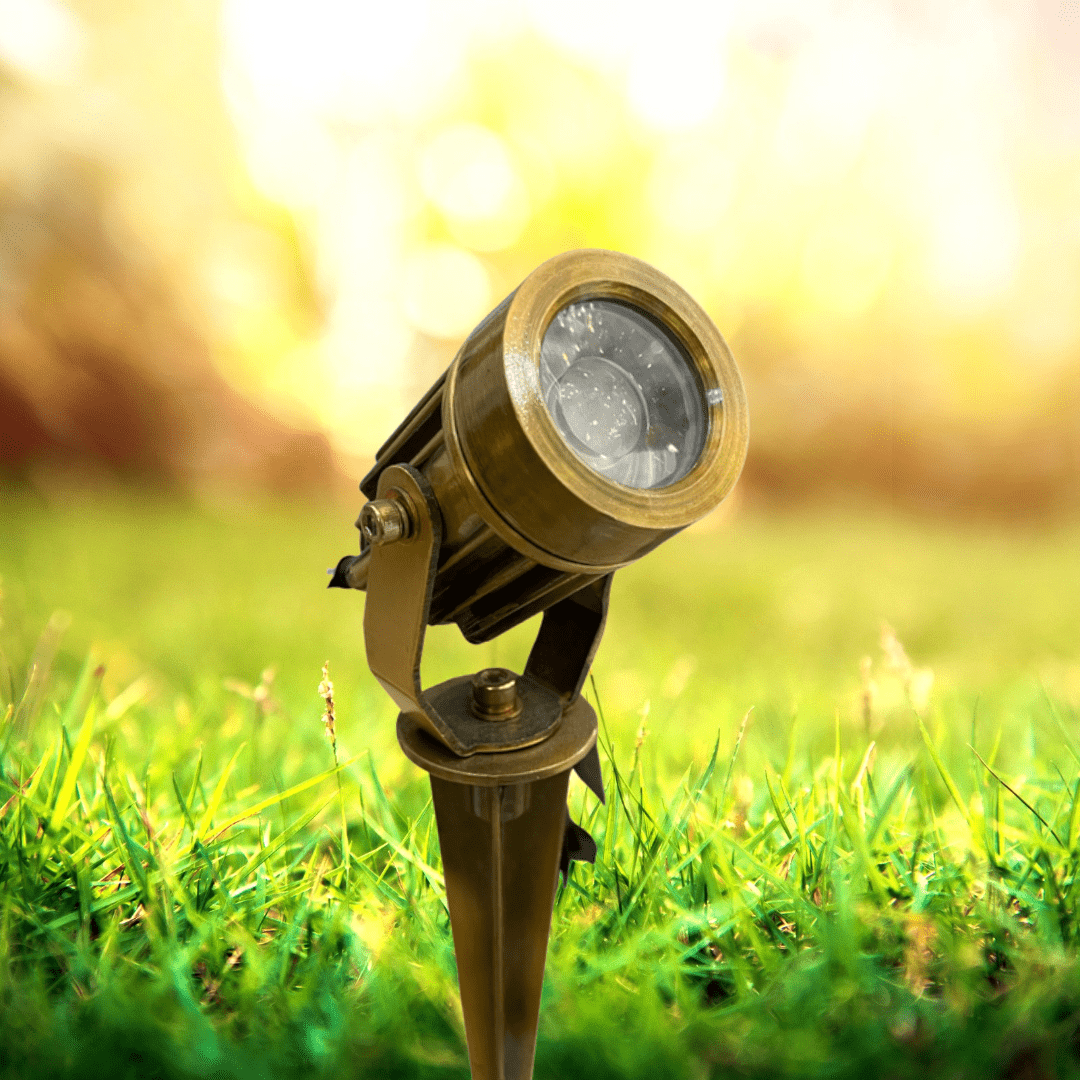 Green Earth Lighting Australia Garden Spike Scenic Antique Brass 4000K LED Garden Spike SCENICAB4K