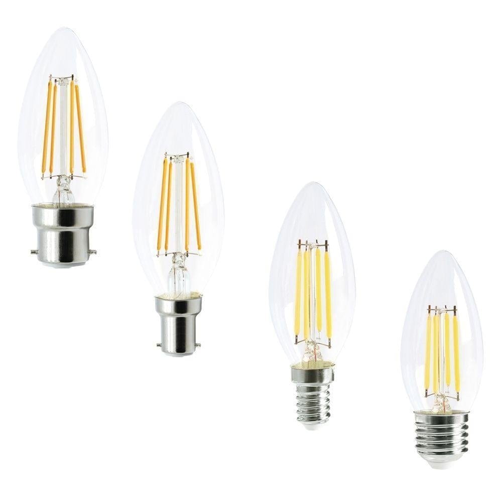 Green Earth Lighting Australia GLOBES 6W Clear LED Filament Dimmable Candle - 2700K