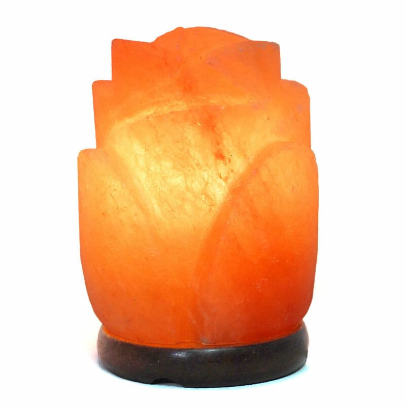 Green Earth Lighting Australia Himalayan salt lamp 2.7kg Rose Salt Lamp – Timber Base (12V – 12W) ROSE