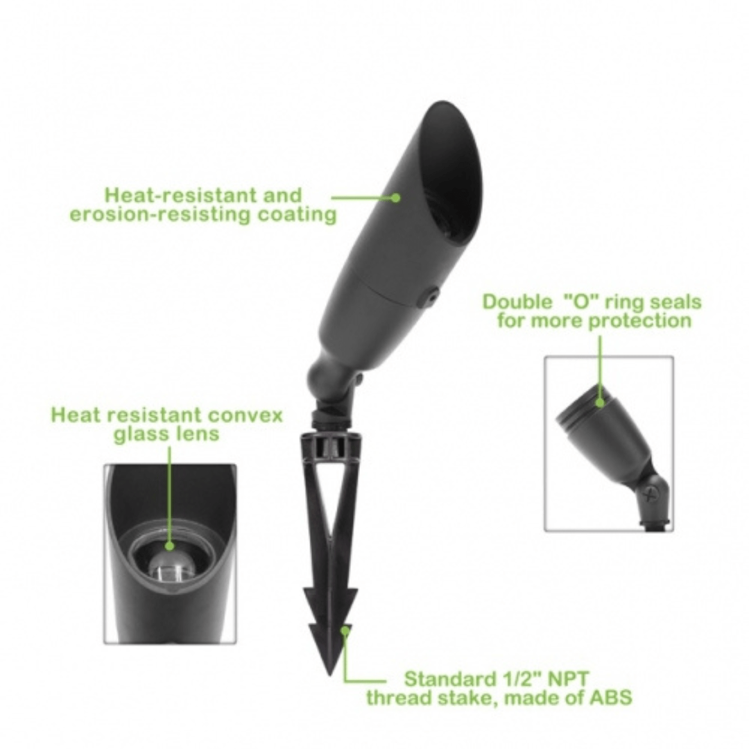 Green Earth Lighting Australia Home & Garden > Lighting BOTANY Aged Black LED Cast Aluminum Directional Garden Spike Light