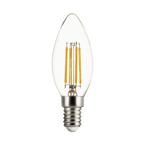 Green Earth Lighting Australia LED Globes 5W Clear LED Filament Non Dimmable Candle - 4000K C35V38