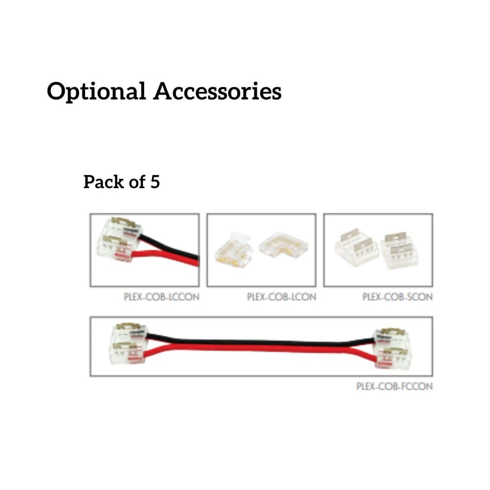 Green Earth Lighting Australia LEDSTRIP COB Pro Accessories - 5 Pieces Pack COB LED Strip Connector